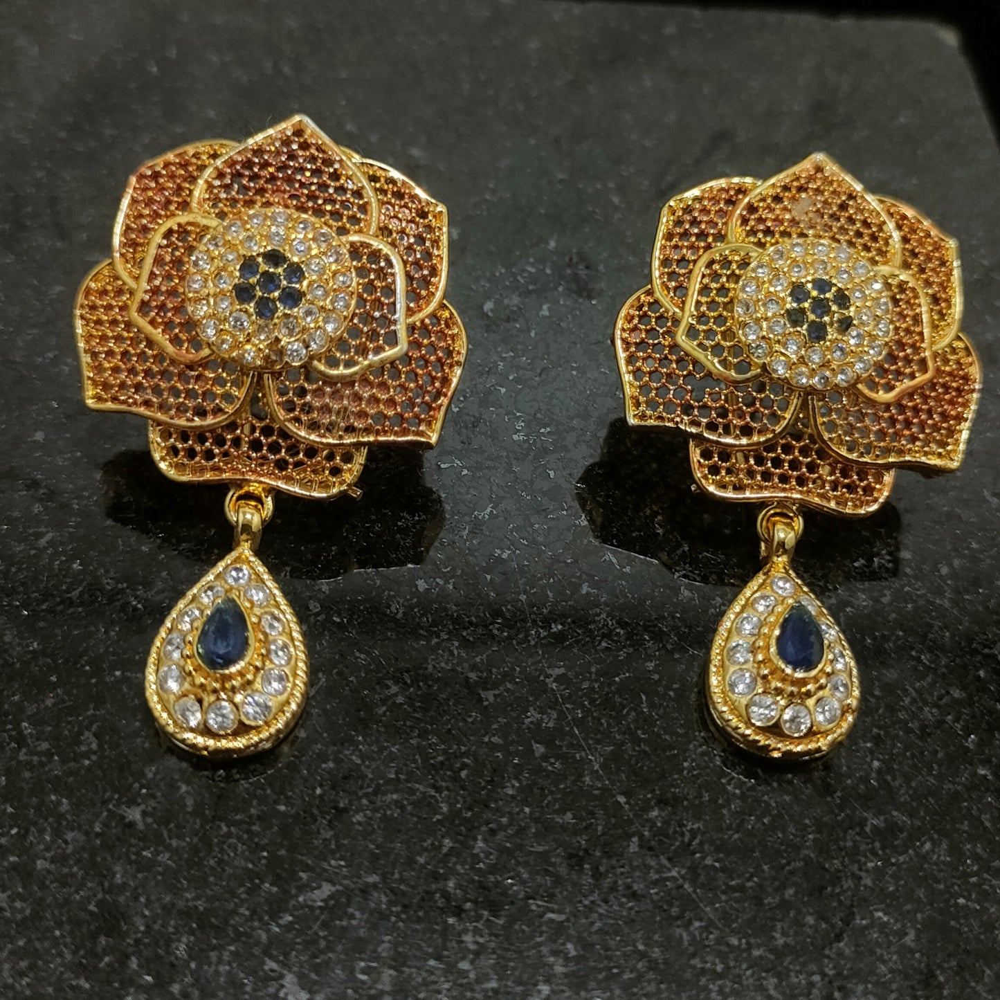 Ear Studs Modern Look CZ Zircons