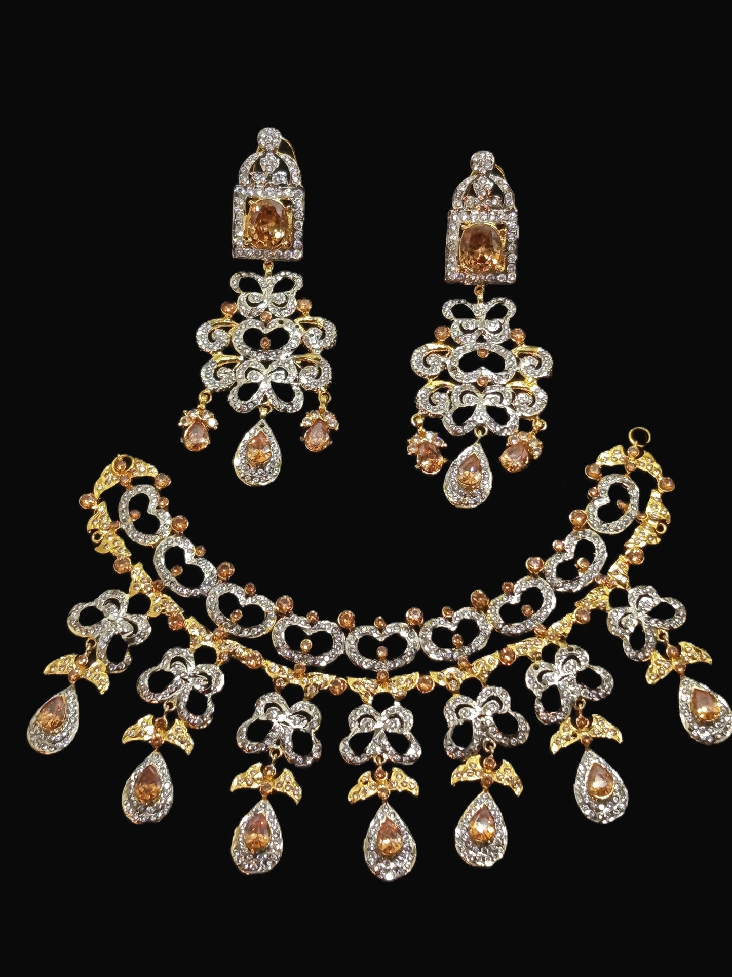 Necklace Set Champion Crystals with Zircons
