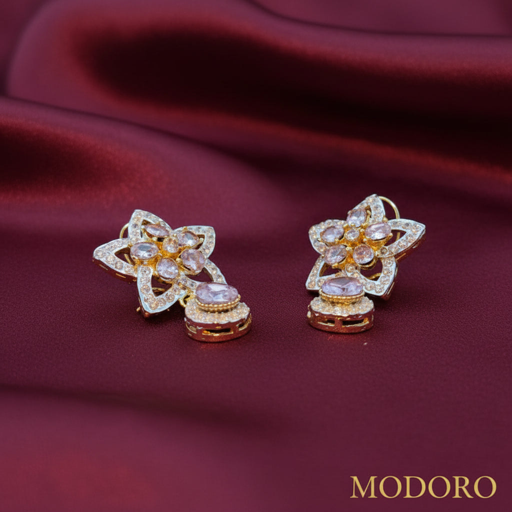 star ear studs zircon