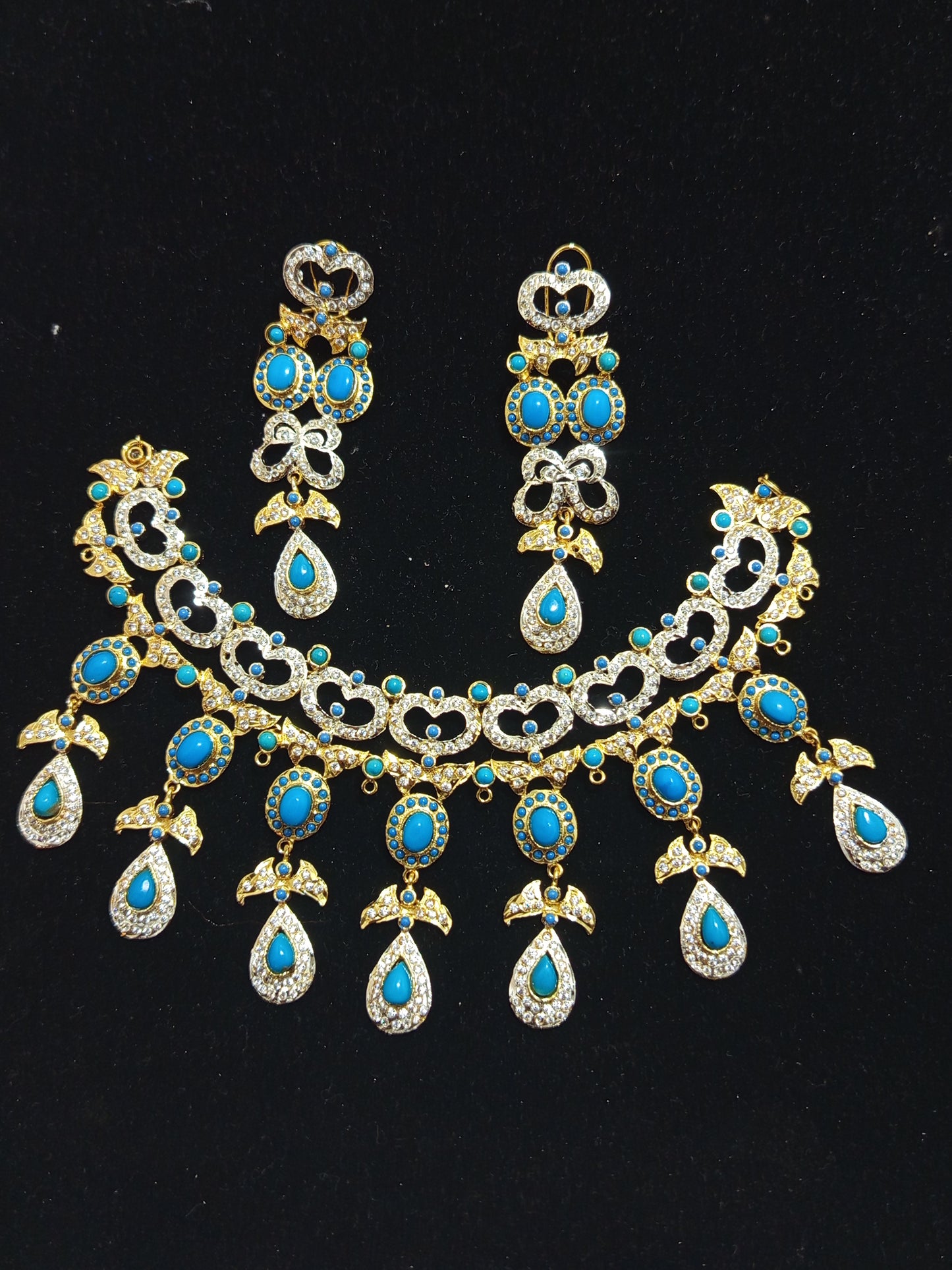 Turquoise (Feroza) Necklace Set