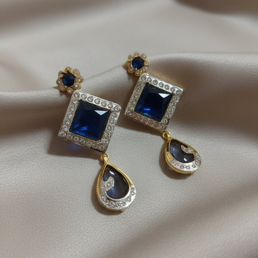 Crystal Studs With Drop