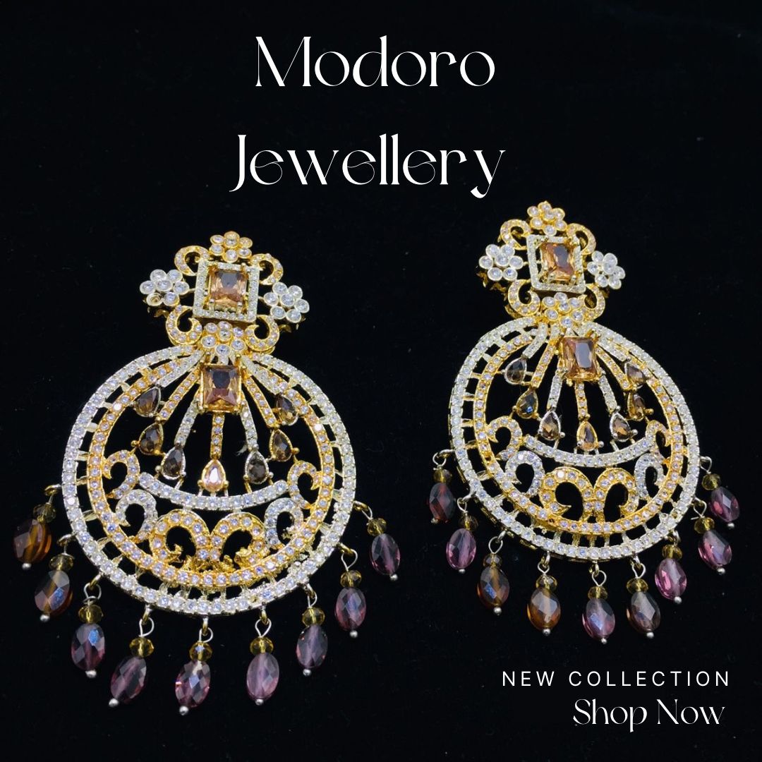 Earrings with Stones Traditional Bala