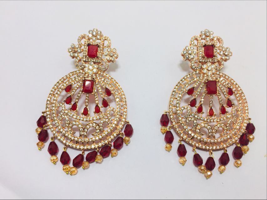 Earrings with Stones Traditional Bala