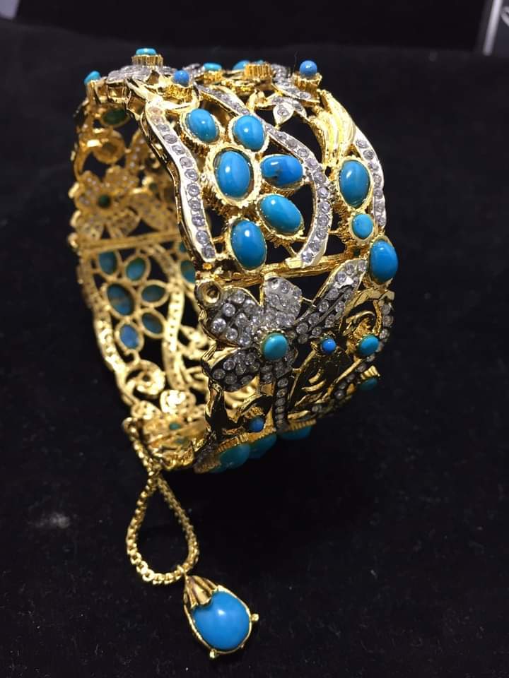 Karra in Turquoise Feroza in CZ Zircons