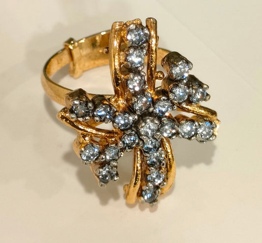 Diamond Style Rings Two Tones