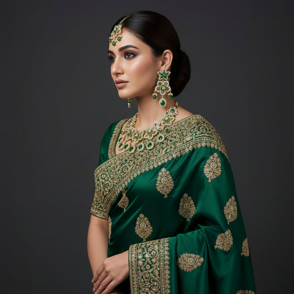 Necklace with Emerald 