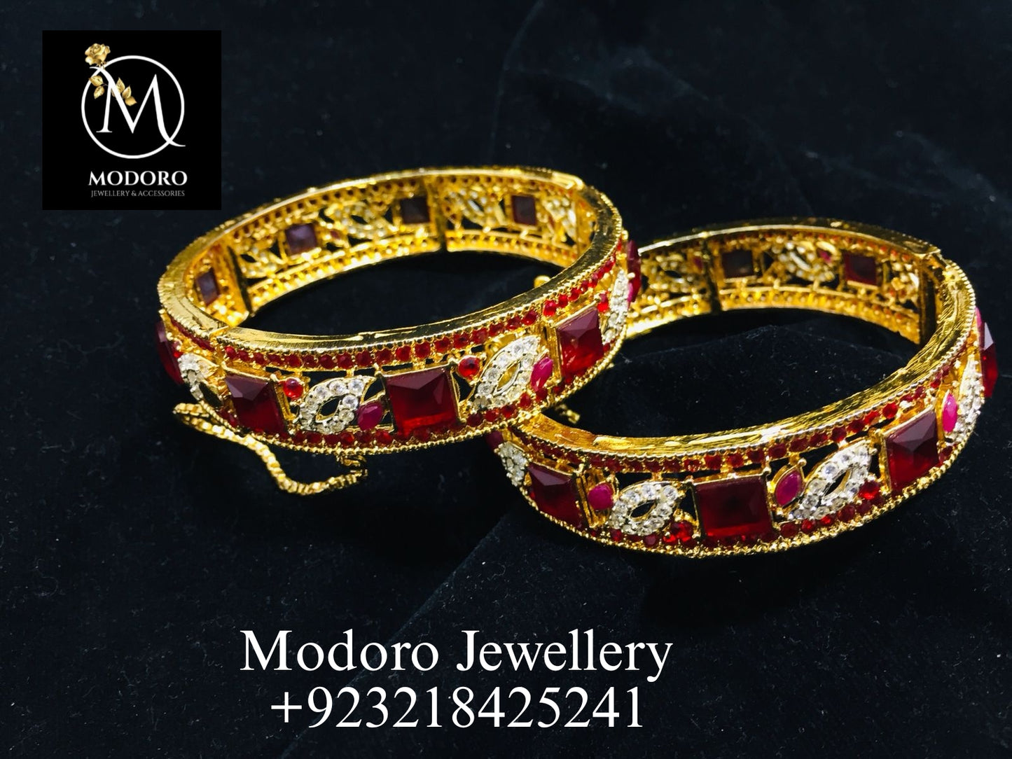 Karra Pair Gold Plated CZ ZIrcons