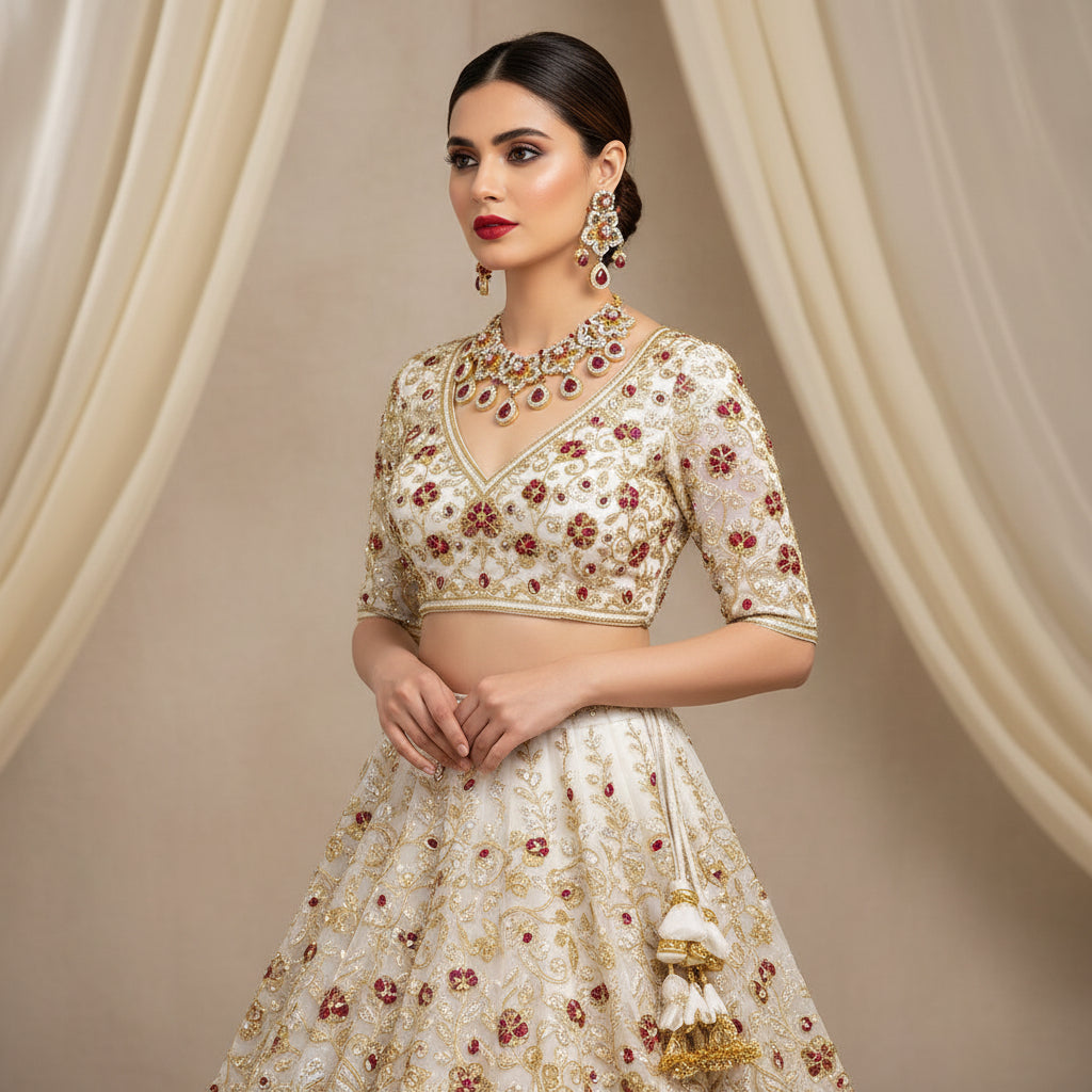 Necklace with Ruby stones