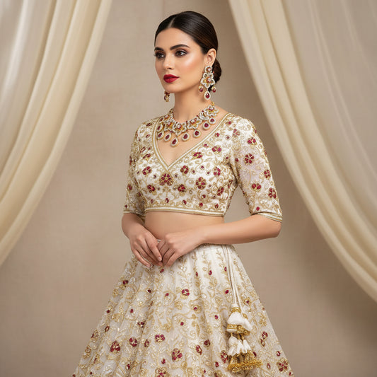 Necklace with Ruby stones